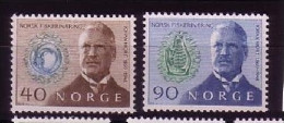 NORWEGEN Mi-Nr. 585-586 POSTFRISCH(MINT) JOHAN HJORT ZOOLOGE - Ungebraucht