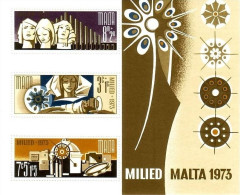 MALTA BLOCK 3 POSTFRISCH(MINT) WEIHNACHTEN 1973 - Malte