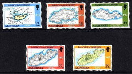 ALDERNEY MI-NR. 37-41 POSTFRISCH(MINT) LANDKARTEN 1989 - Alderney