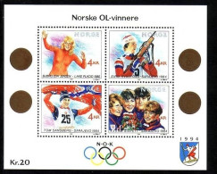 NORWEGEN BLOCK 12 POSTFRISCH(MINT) OLYMPISCHE WINTERSPIELE - EISSCHNELLAUF, BIATHLON - Hojas Bloque