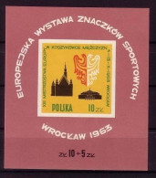 POLEN BLOCK 30 POSTFRISCH(MINT) BRIEFMARKENAUSSTELLUNG SPORTMARKEN WAPPEN Von BRESLAU - Blocs & Feuillets