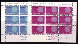 JUGOSLAWIEN MI-NR. 1379-1380 POSTFRISCH(MINT) KLEINBOGENSATZ EUROPA 1970 - SONNENSYMBOL - 1970