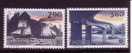 NORWEGEN MI-NR. 996-997 POSTFRISCH(MINT) EUROPA 1988 TRANSPORTSMITTEL RADDAMPFER BRÜCKE - 1988