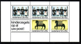 NIEDERLANDE BLOCK 14 POSTFRISCH FÜR DAS KIND 1975 FASSADENZIERSTEINE - Blocs