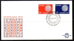 NIEDERLANDE MI-NR. 942-943 FDC EUROPA 1970 SONNENSYMBOL - 1970