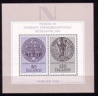 ISLAND BLOCK 5 POSTFRISCH(MINT) NORDIA '84 REYKJAVIK KLOSTERSIEGEL - Blocchi & Foglietti