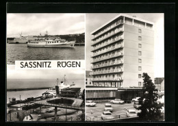 AK Sassnitz, Hafen, Fährbahnhof, Rügen-Hotel  - Sassnitz