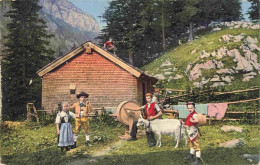 73967882 Sennhuetten Appenzeller Ziege Kinder Trachten Mann - Granja