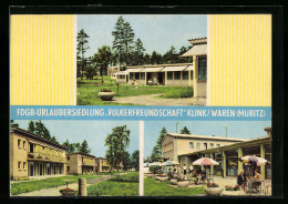 AK Waren, FDGB-Urlaubersiedlung Völkerfreundschaft Mit Bungalow & Bettenhäusern  - Waren (Mueritz)