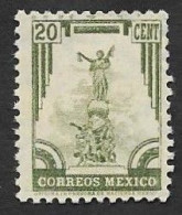 SE)1934-40 MEXICO MONUMENT OF INDEPENDENCE 20C SCT 174, MINT - México