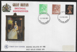 United Kingdom Of Great Britain. FDC Sc.MH57,63,66 .Queen Elizabeth II - Decimal Machin FDC Cancellation On FDC Envelope - 1971-1980 Dezimalausgaben