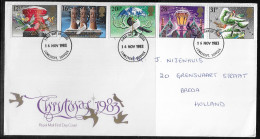 United Kingdom Of Great Britain.  FDC Sc. 1035-1039.  Christmas 1983 - Christmas.  FDC Cancellation On FDC Envelope - 1981-1990 Decimal Issues