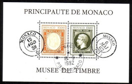 MONACO BLOCK 56 GESTEMPELT BRIEFMARKEN MUSEUM - Stamps On Stamps