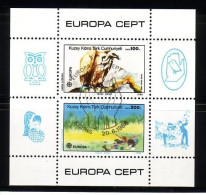 TÜRKISCH ZYPERN BLOCK 5 GESTEMPELT(USED) EUROPA 1986 NATUR- Und UMWELTSCHUTZ GÄNSEGEIER - 1986