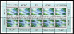 LETTLAND MI-NR. 544 POSTFRISCH(MINT) KLEINBOGEN EUROPA 2001 WASSER - 2001