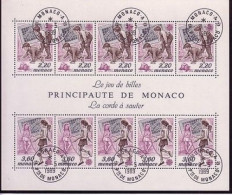 MONACO BLOCK 44 GESTEMPELT(USED) EUROPA-CEPT 1989 KINDERSPIELE - 1989