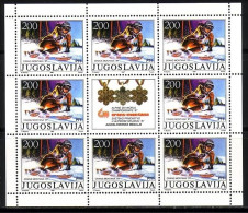 JUGOSLAWIEN MI-NR. 2215 POSTFRISCH(MINT) KLEINBOGEN SKIRENNLÄUFERIN MATEJA SVET 1987 - Hojas Y Bloques