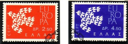 GRIECHENLAND MI-NR. 775-776 O EUROPA 1961 - TAUBE - 1961