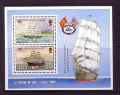 ISLE OF MAN BLOCK 10 POSTFRISCH(MINT) SEGELSCHIFFE 1988 - Isla De Man