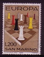 SAN MARINO MI-NR. 842 POSTFRISCH(MINT) CEPT 1965 SCHACH - 1965