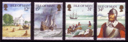 INSEL MAN MI-NR. 313-316 POSTFRISCH(MINT) MYLES STANDISH AUF DER MAYFLOWER - Isla De Man