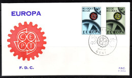 BELGIEN MI-NR. 1472-1473 FDC CEPT 1967 ZAHNRÄDER STEMPEL GENT - 1967