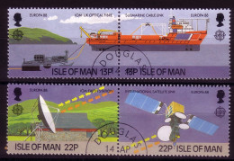 ISLE OF MAN MI-NR. 367-370 GESTEMPELT(USED) EUROPA 1988 TRANSPORT- Und KOMMUNIKATIONSMITTEL - 1988