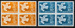 NIEDERLANDE MI-NR. 765-766 POSTFRISCH(MINT) VIERERBLOCK EUROPA 1961 - TAUBE - 1961