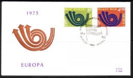 BELGIEN MI-NR. 1722-1723 FDC EUROPA CEPT 1973 POSTHORN - 1973