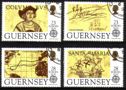 GUERNSEY MI-NR. 549-552 GESTEMPELT(USED) EUROPA 1992 ENTDECKUNG AMERIKAS COLUMBUS SCHIFFE - 1992