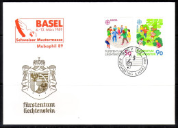 LIECHTENSTEIN MI-NR. 960-961 FDC EUROPA 1989 KINDERSPIELE STEMPEL MUBAPHIL 89 - FDC