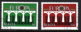 MALTA MI-NR. 704-705 GESTEMPELT(USED) EUROPA 1984 BRÜCKE - Malte