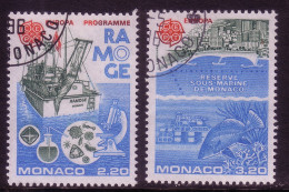 MONACO MI-NR. 1746-1747 GESTEMPELT(USED) EUROPA 1986 NATUR- Und UMWELTSCHUTZ SCHIFF FISCH - 1986