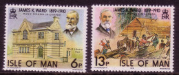 ISLE OF MAN MI-NR. 129-130 POSTFRISCH(MINT) AUSWANDERER JAMES KEWLEY WARD 1978 - Isola Di Man