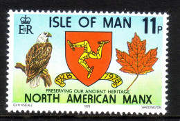 ISLE OF MAN MI-NR. 131 POSTFRISCH(MINT) NORDAMERIKANISCHE MANX-VEREINIGUNG - WEISSKOPFSEEADLER - Isola Di Man