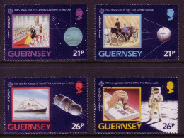 GUERNSEY MI-NR. 518-521 O EUROPA 1991 - EUROPÄISCHE WELTRAUMFAHRT - 1991