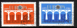 JUGOSLAWIEN MI-NR. 2046-2047 GESTEMPELT(USED) EUROPA 1984 BRÜCKE - 1984