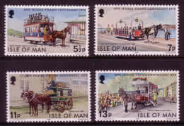 ISLE OF MAN MI-NR. 78-81 POSTFRISCH(MINT) 100 JAHRE PFERDEBAHN IN DOUGLAS 1976 - Isla De Man