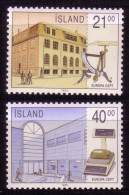 ISLAND MI-NR. 726-727 POSTFRISCH EUROPA 1990 POSTALISCHE EINRICHTUNGEN - 1990