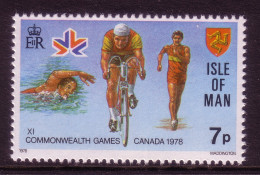 ISLE OF MAN MI-NR. 132 POSTFRISCH(MINT) COMMONWEALTH SPIELE SCHWIMMEN RADFAHREN - Isla De Man