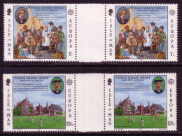 ISLE OF MAN MI-NR. 164-165 POSTFRISCH(MINT) ZWISCHENSTEGPAARSATZ EUROPA 1980 PERSÖNLICHKEITEN - 1980