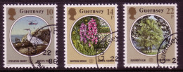 GUERNSEY MI-NR. 358-360 GESTEMPELT(USED) EUROPA 1986 NATUR- Und UMWELTSCHUTZ ORCHIDEE VOGEL - 1986