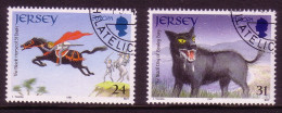 JERSEY MI-NR. 784-785 GESTEMPELT(USED) EUROPA 1997 SAGEN UND LEGENDEN PFERD HUND - 1997