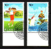 ALAND MI-NR. 102-103 GESTEMPELT(USED) NORDEN 1995 TOURISMUS GOLF ANGELN - Golf