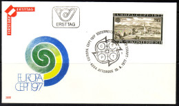 ÖSTERREICH MI-NR. 1553 FDC EUROPA 1977 LANDSCHAFTEN - 1977