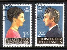 LIECHTENSTEIN MI-NR. 864-865 GESTEMPELT(USED) ERBPRINZ HANS-ADAM PIUS Und ERBPRINZESSIN MARIE - Gebraucht