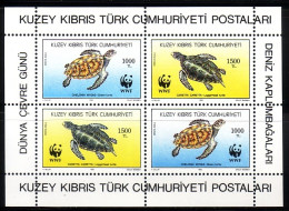 TÜRKISCH ZYPERN BLOCK 11 POSTFRISCH(MINT) NATURSCHUTZ 1992 SCHILDKRÖTEN WWF - Turtles