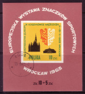 POLEN BLOCK 30 O BRIEFMARKENAUSSTELLUNG SPORTMARKEN WAPPEN Von BRESLAU - Blokken & Velletjes