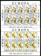 GIBRALTAR MI-NR. 416-417 GESTEMPELT(USED) KLEINBOGENSATZ EUROPA 1981 FOLKLORE HERAKLES - 1981
