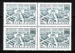 FINNLAND MI-NR. 417 POSTFRISCH(MINT) 4er BLOCK STADT HAMINA - Neufs